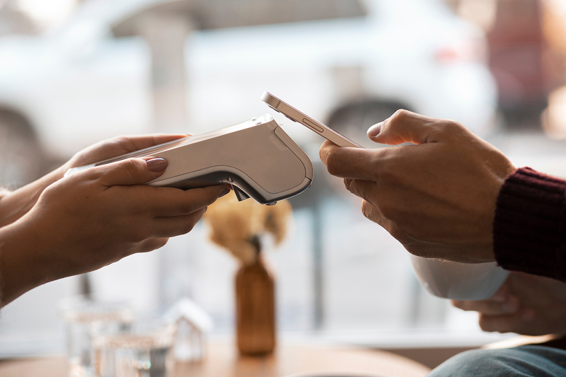 A woman shops in a boutique.
