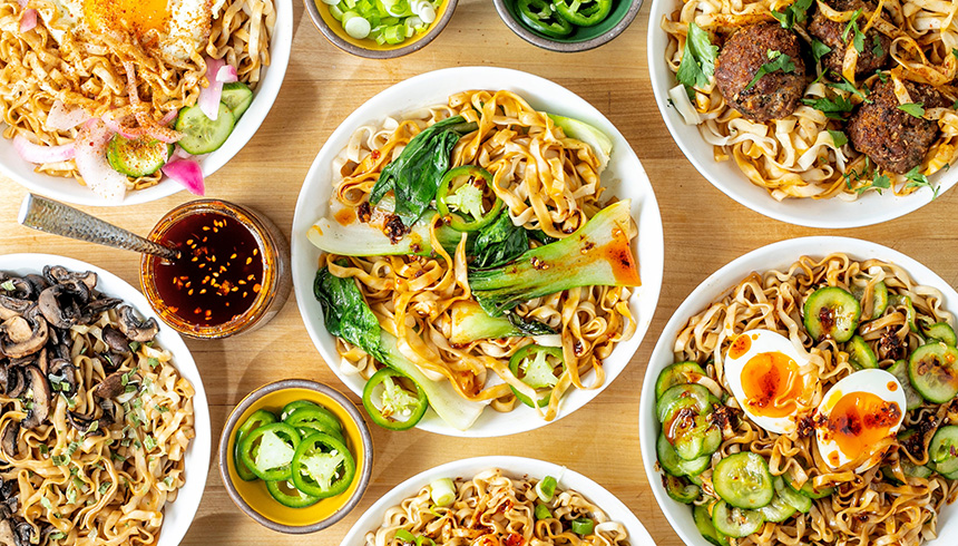 A-Sha’s high-protein air-dried noodles blend authenticity and innovation. Photo courtesy of A-Sha Foods USA.