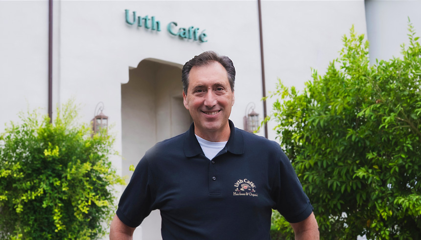 Shallom Berkman at the Urth Caffé Pasadena location. Photo East West Bank.