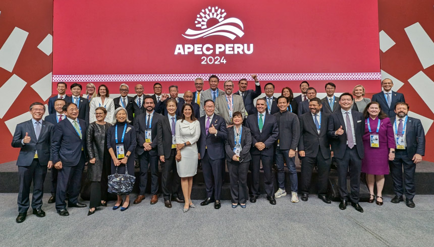 Dominic and his fellow ABAC members at APEC Peru 2024.