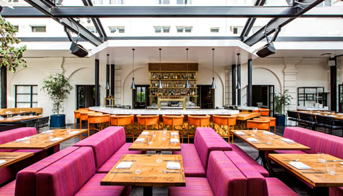 Inside the Redbird restaurant