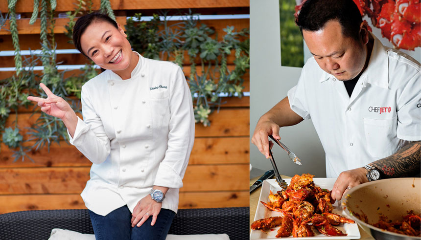 Celebrity chefs Shirley Chung  and Jet Tila 