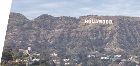 View of the Hollywood sign 