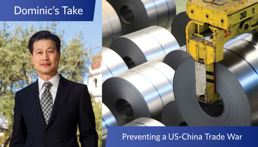 Dominic Ng, Chairman and CEO of East West Bank, talks about how to prevent US-China trade war