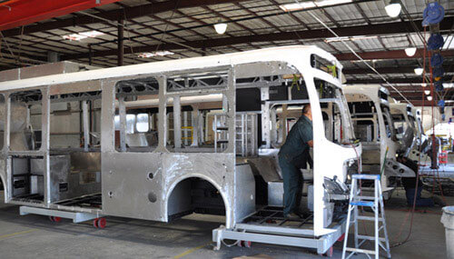 BYD electric bus assembly plant