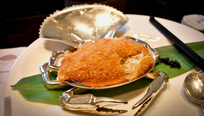 Fried stuffed crab from Mandarin Oriental Taipei