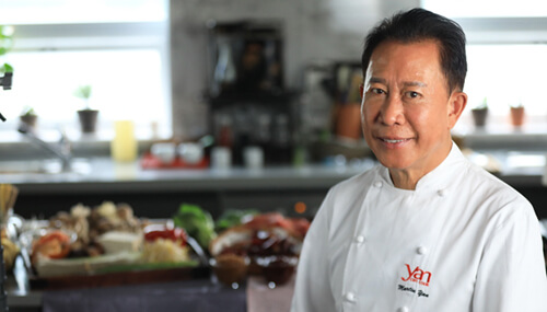 Chef Martin Yan on the set of Yan Can Cook show
