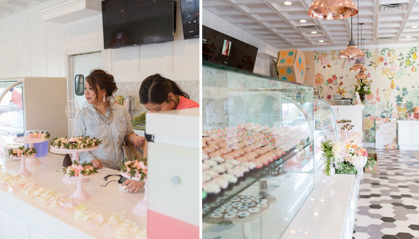 Business owner Hailey Kwon inside her business Dots Cafe
