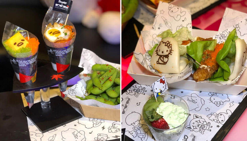 Meticulously crafted Sanrio character-themed food at Energy Bistro & Karaoke