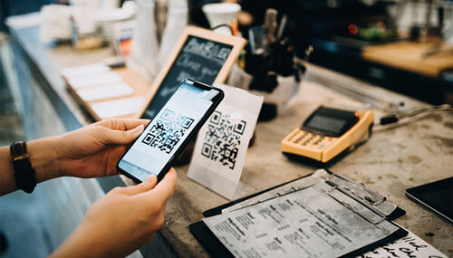 Paying by QR code