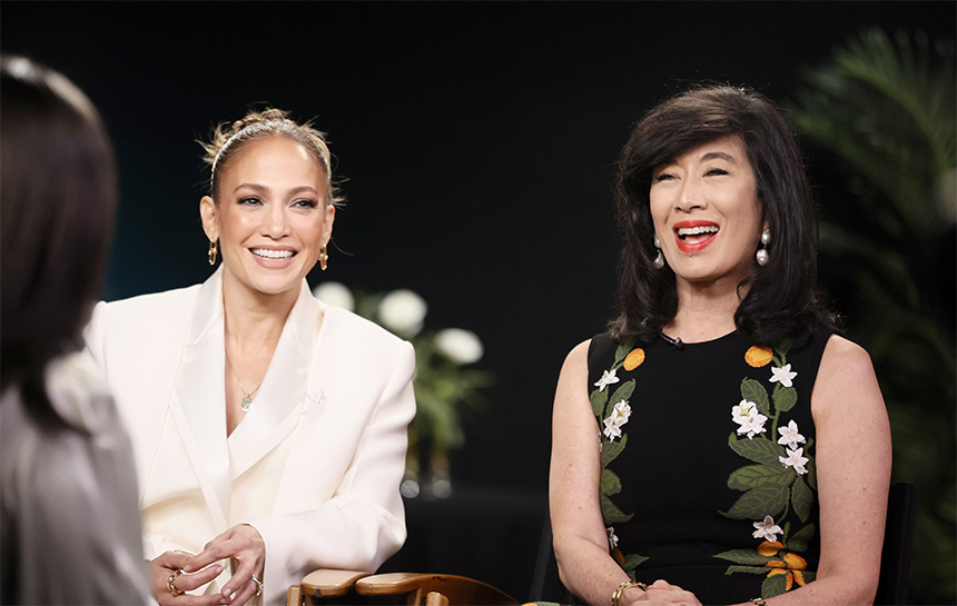 Jennifer Lopez and Andrea Jung at Grameen America event.
